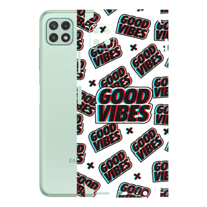 Samsung A/S Series Phone Skins (All Models) - Good Vibes - 3D Embossed Finish (L-282) Samsung Galaxy A22 (5G)