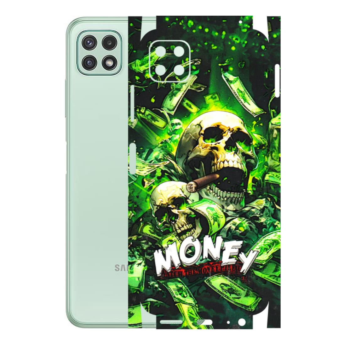 Samsung A/S Series Phone Skins (All Models) - Skull Money - 3D Embossed Finish (L-303) Samsung Galaxy A22 (5G)