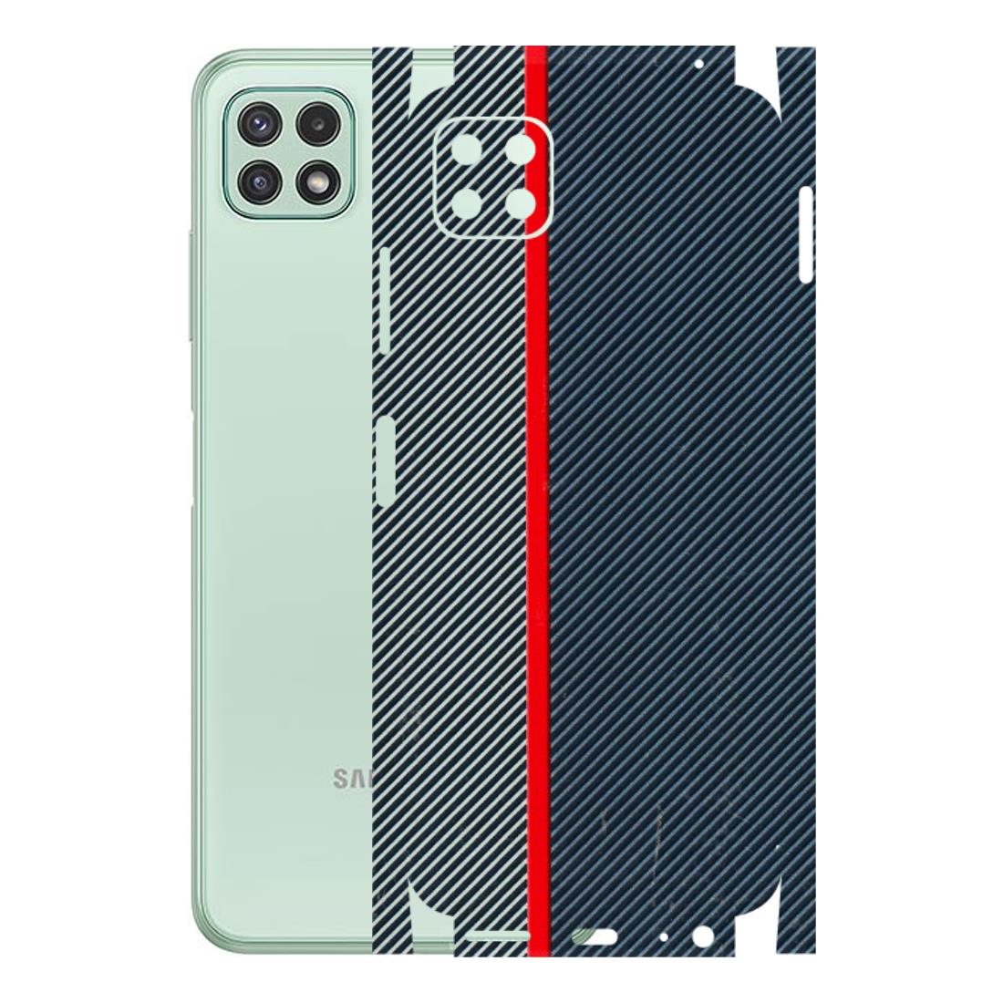 Samsung A/S Series Phone Skins (All Models) - Blue Sober Lines - 3D Embossed Finish (L-305) Samsung Galaxy A22 (5G)