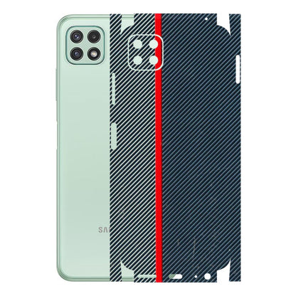 Samsung A/S Series Phone Skins (All Models) - Blue Sober Lines - 3D Embossed Finish (L-305) Samsung Galaxy A22 (5G)