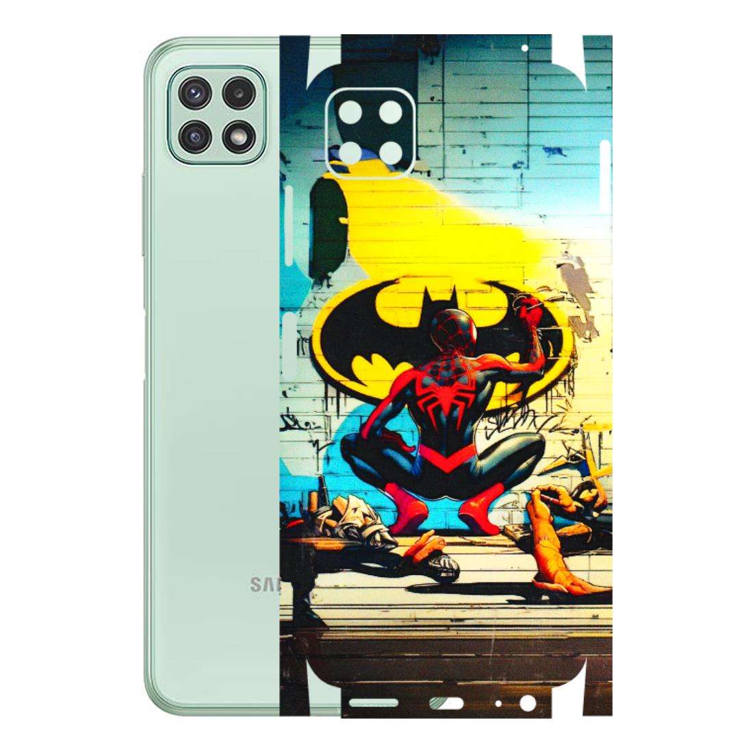 Samsung A/S Series Phone Skins (All Models) - New Spiderman Bat Logo - 3D Embossed Finish (L-309) Samsung Galaxy A22 (5G)