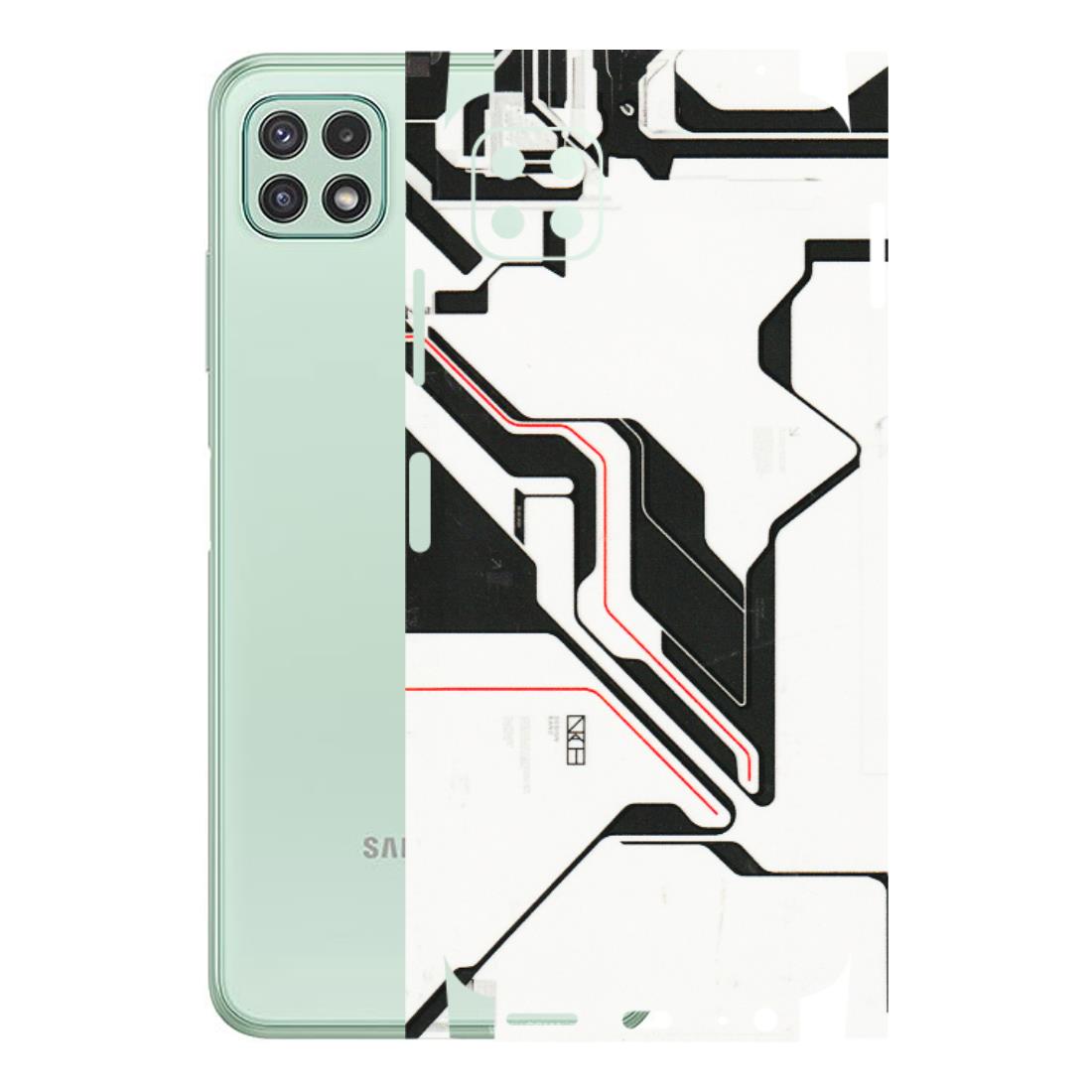 Samsung A/S Series Phone Skins (All Models) - White Techy Logo - 3D Embossed Finish (L-312) Samsung Galaxy A22 (5G)