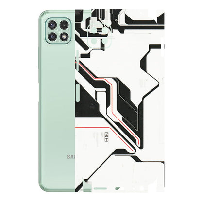 Samsung A/S Series Phone Skins (All Models) - White Techy Logo - 3D Embossed Finish (L-312) Samsung Galaxy A22 (5G)