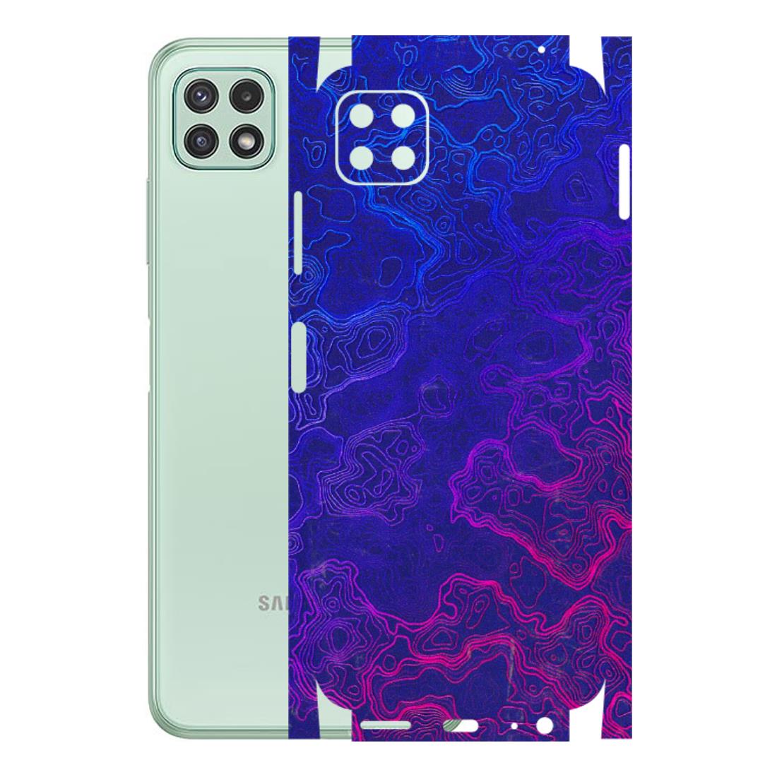 Samsung A/S Series Phone Skins (All Models) - Purple Ripples Swirl - 3D Embossed Finish (L-314) Samsung Galaxy A22 (5G)