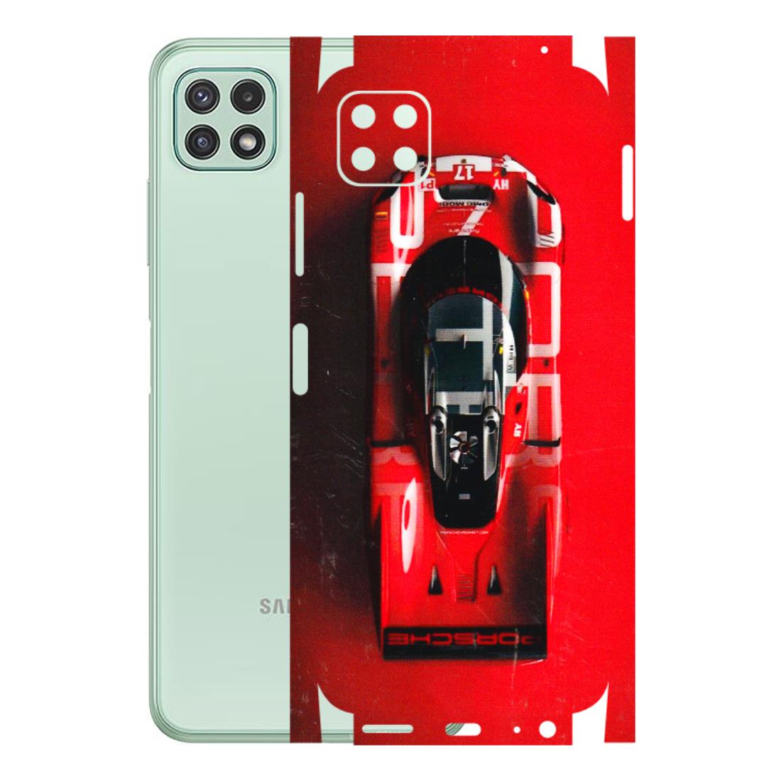 Samsung A/S Series Phone Skins (All Models) - Red Porsche Car Logo - 3D Embossed Finish (L-315) Samsung Galaxy A22 (5G)