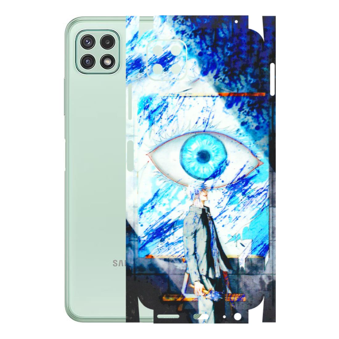 Samsung A/S Series Phone Skins (All Models) - Anime Sea Blue Eye - 3D Embossed Finish (L-318) Samsung Galaxy A22 (5G)
