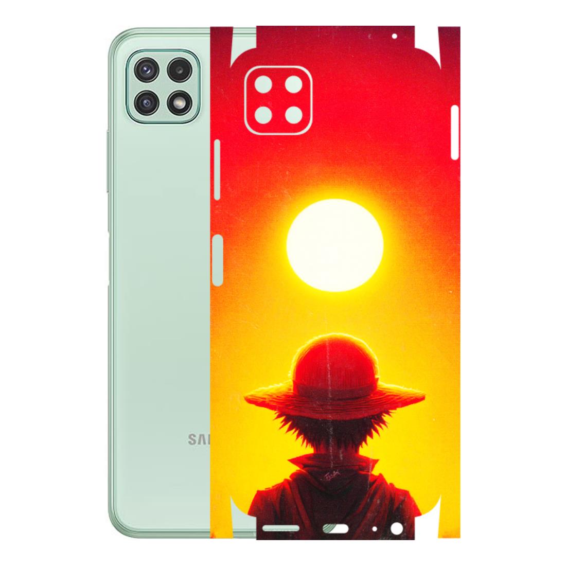 Samsung A/S Series Phone Skins (All Models) - Cool Sunset With Monkey D.Luffy Anime - 3D Embossed Finish (L-329) Samsung Galaxy A22 (5G)