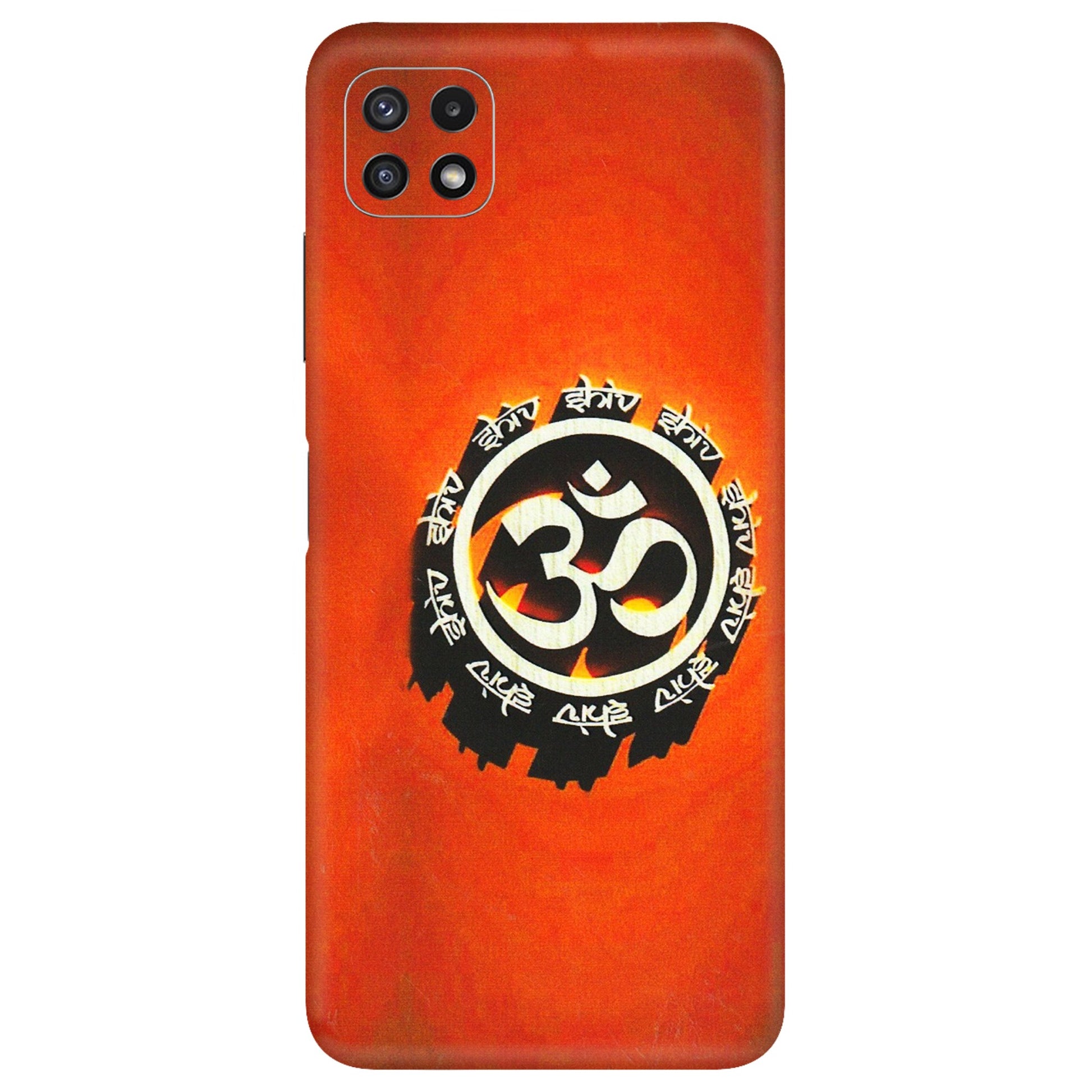 Samsung A/S Series Phone Skins (All Models) - Aum Shiv Orange - 3D Embossed Finish (L-32) Samsung Galaxy A22 (5G)
