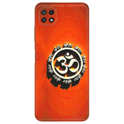 Samsung A/S Series Phone Skins (All Models) - Aum Shiv Orange - 3D Embossed Finish (L-32) Samsung Galaxy A22 (5G)