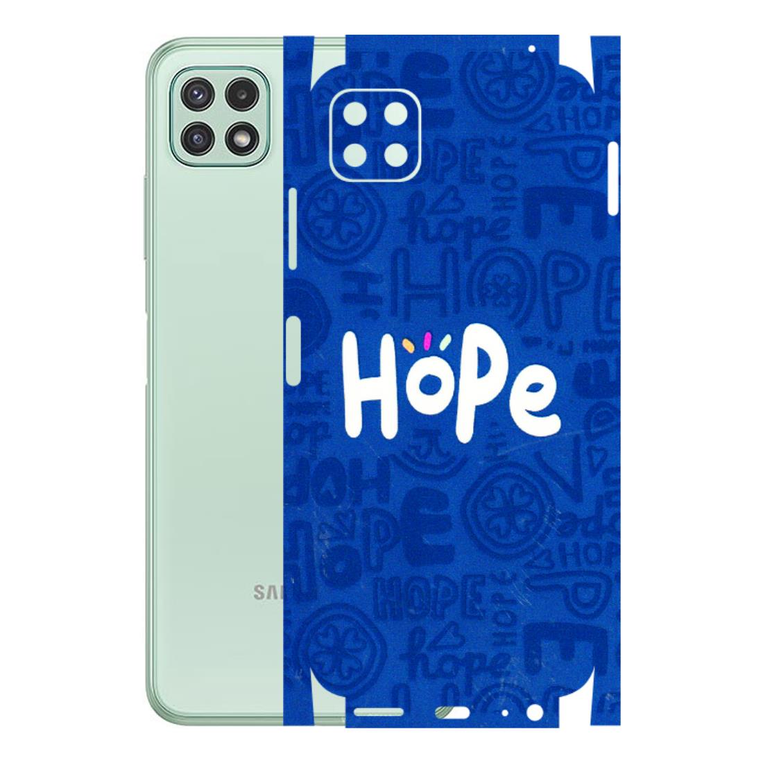 Samsung A/S Series Phone Skins (All Models) - Hope Doodles Blue - 3D Embossed Finish (L-43) Samsung Galaxy A22 (5G)