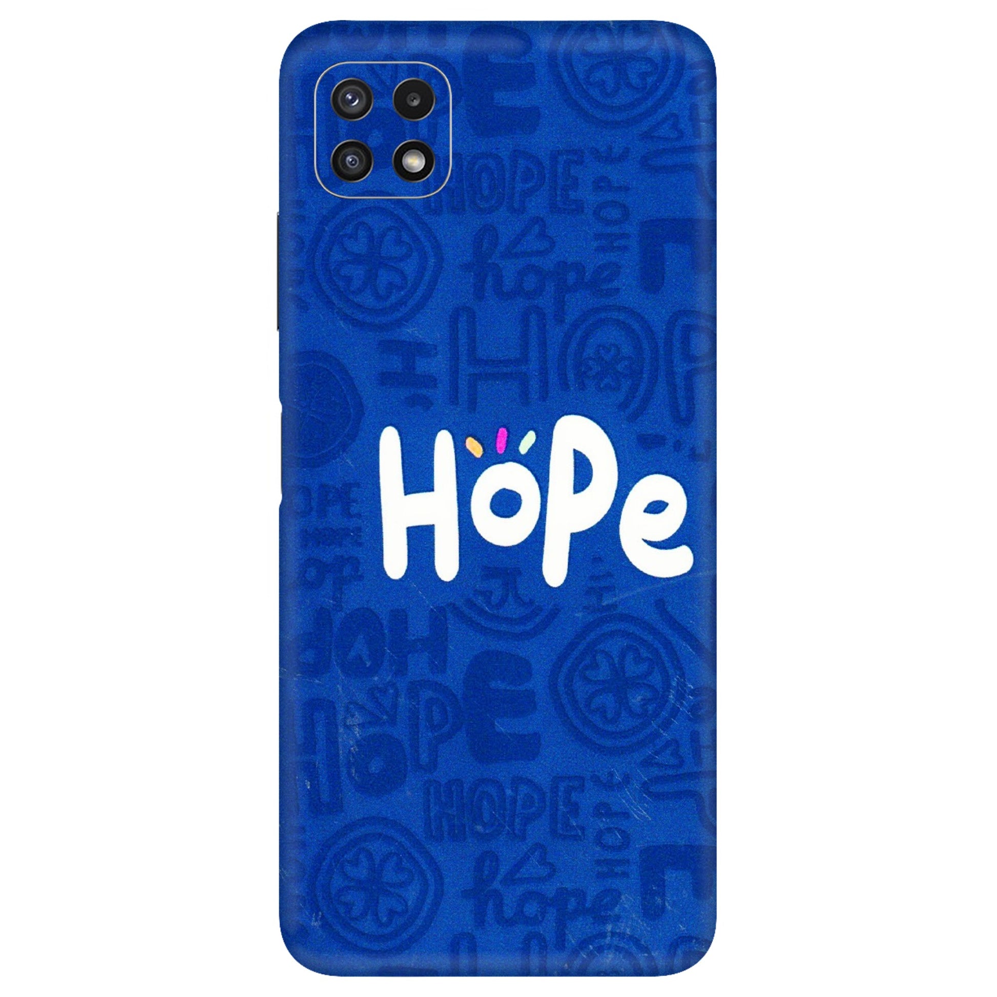 Samsung A/S Series Phone Skins (All Models) - Hope Doodles Blue - 3D Embossed Finish (L-43) Samsung Galaxy A22 (5G)