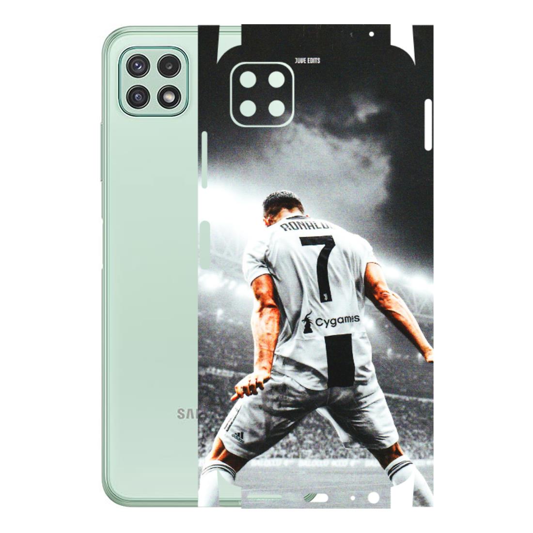Samsung A/S Series Phone Skins (All Models) - Ronaldo CR7 Crazy - 3D Embossed Finish (L-44) Samsung Galaxy A22 (5G)