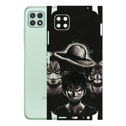Samsung A/S Series Phone Skins (All Models) - Black Luffy Hat - 3D Embossed Finish (L-57) Samsung Galaxy A22 (5G)