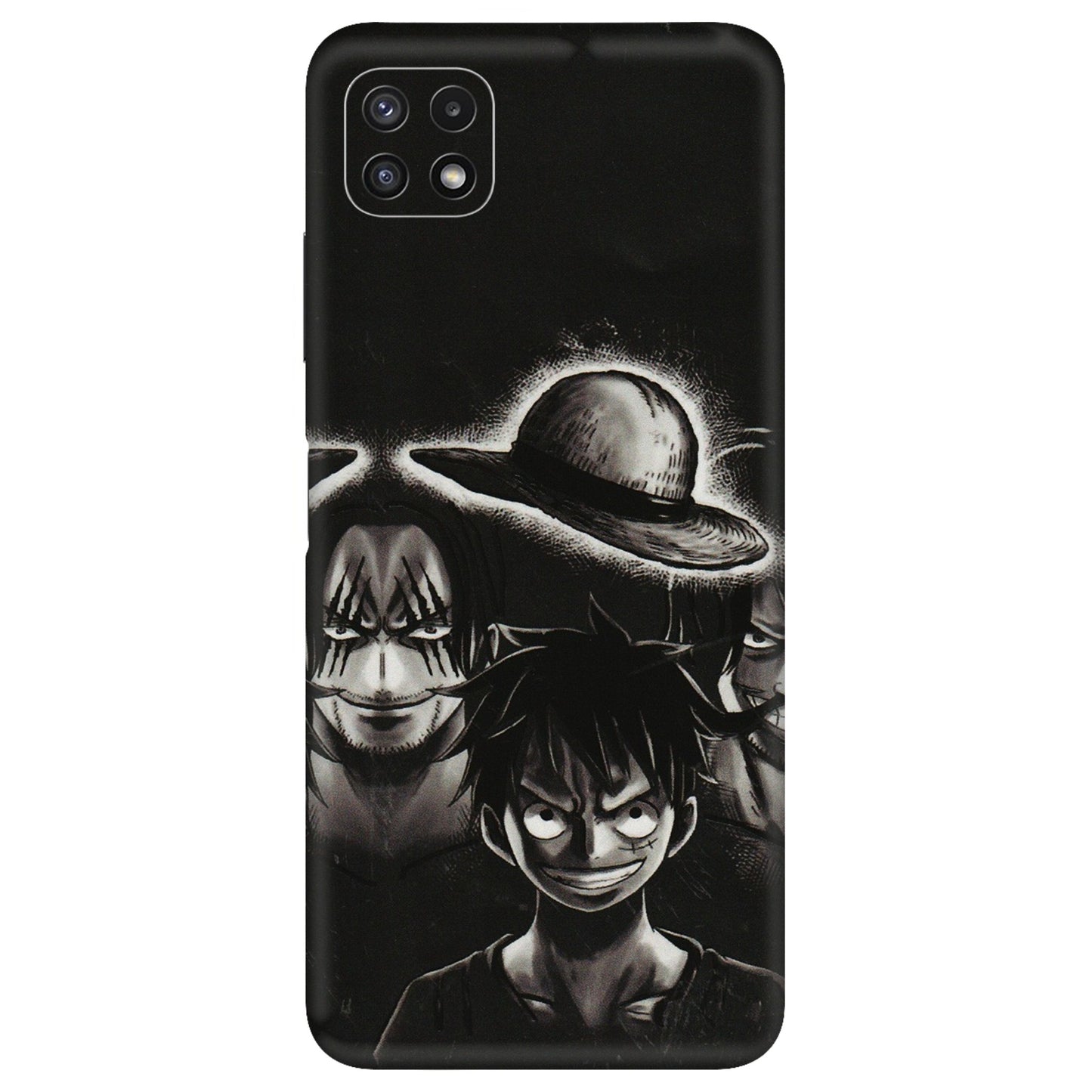 Samsung A/S Series Phone Skins (All Models) - Black Luffy Hat - 3D Embossed Finish (L-57) Samsung Galaxy A22 (5G)