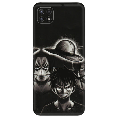 Samsung A/S Series Phone Skins (All Models) - Black Luffy Hat - 3D Embossed Finish (L-57) Samsung Galaxy A22 (5G)