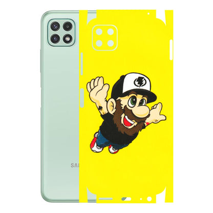 Samsung A/S Series Phone Skins (All Models) - Flying Beardo - 3D Embossed Finish (L-60) Samsung Galaxy A22 (5G)
