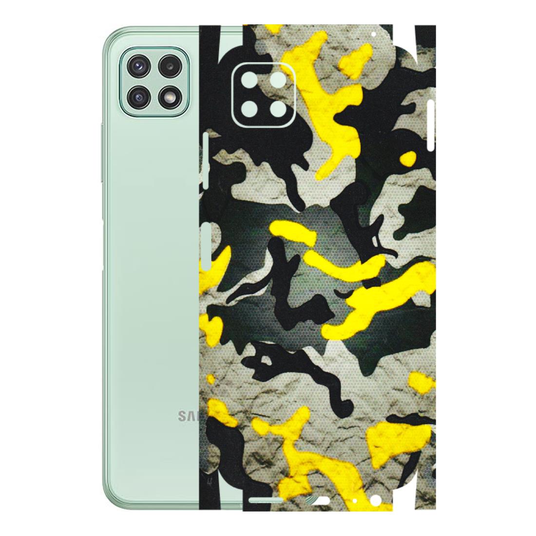 Samsung A/S Series Phone Skins (All Models) - Yellow Camouflage - 3D Embossed Finish (L-61) Samsung Galaxy A22 (5G)