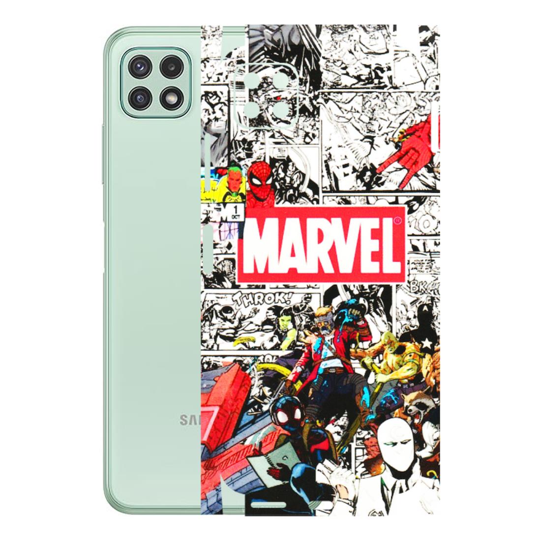 Samsung A/S Series Phone Skins (All Models) - Marvel Colorful Comic - 3D Embossed Finish (L-64) Samsung Galaxy A22 (5G)