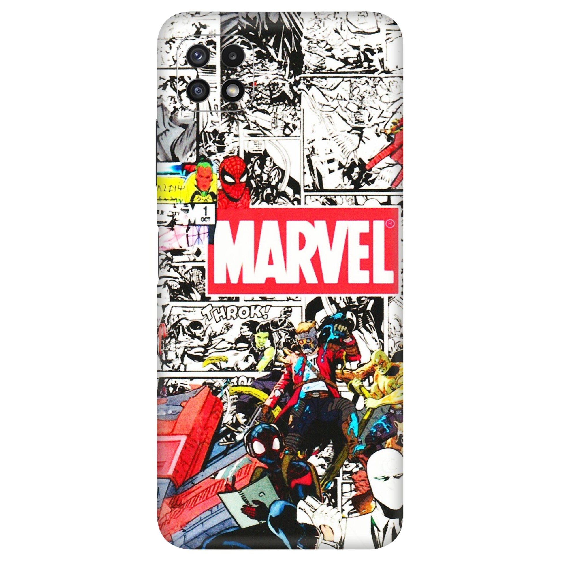 Samsung A/S Series Phone Skins (All Models) - Marvel Colorful Comic - 3D Embossed Finish (L-64) Samsung Galaxy A22 (5G)