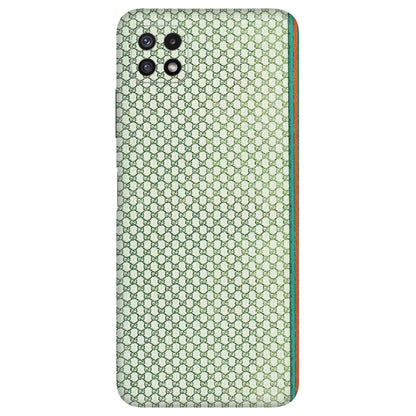 Samsung A/S Series Phone Skins (All Models) - Gucci Fabric Pattern - 3D Embossed Finish (L-73) Samsung Galaxy A22 (5G)