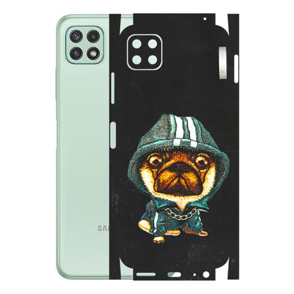 Samsung A/S Series Phone Skins (All Models) - Puppy N Hoodie - 3D Embossed Finish (L-90) Samsung Galaxy A22 (5G)