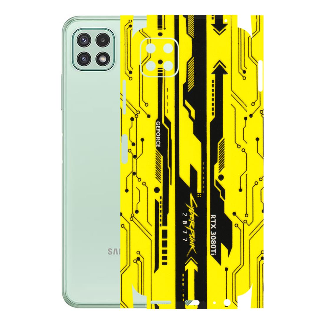 Samsung A/S Series Phone Skins (All Models) - Yellow Cyberpunk - 3D Embossed Finish (L-93) Samsung Galaxy A22 (5G)