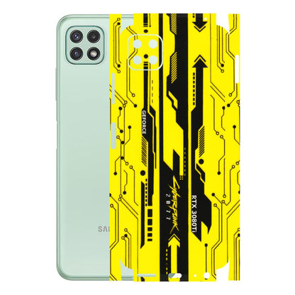 Samsung A/S Series Phone Skins (All Models) - Yellow Cyberpunk - 3D Embossed Finish (L-93) Samsung Galaxy A22 (5G)