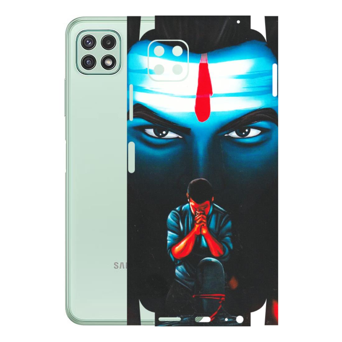 Samsung A/S Series Phone Skins (All Models) - Mahakal Bhakt - Matte Finish (M-112) Samsung Galaxy A22 (5G)
