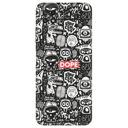 Samsung A/S Series Phone Skins (All Models) - Dope Stay Classy Black Doodles - Matte Finish (M-126) Samsung Galaxy A22 (5G)