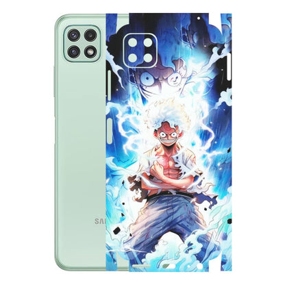 Samsung A/S Series Phone Skins (All Models) - Blue Thunder Luffy Anime - Matte Finish (M-132) Samsung Galaxy A22 (5G)