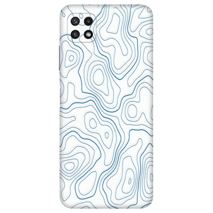 Samsung A/S Series Phone Skins (All Models) - Blue And White Swirls - Matte Finish (M-139) Samsung Galaxy A22 (5G)
