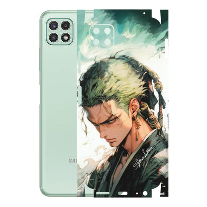 Samsung A/S Series Phone Skins (All Models) - New Roronoa Zoro One Picece Anime - Matte Finish (M-140) Samsung Galaxy A22 (5G)