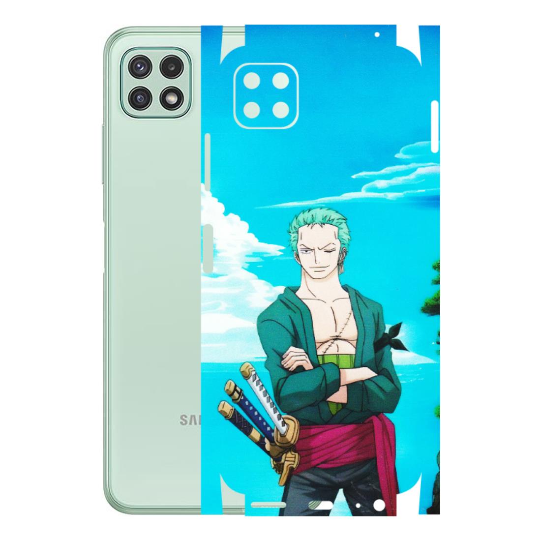 Samsung A/S Series Phone Skins (All Models) - Cool Swordman Zoro Anime - Matte Finish (M-143) Samsung Galaxy A22 (5G)