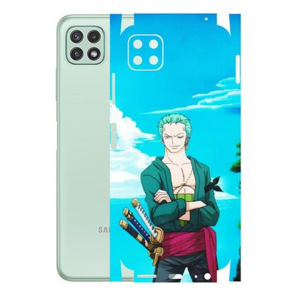 Samsung A/S Series Phone Skins (All Models) - Cool Swordman Zoro Anime - Matte Finish (M-143) Samsung Galaxy A22 (5G)