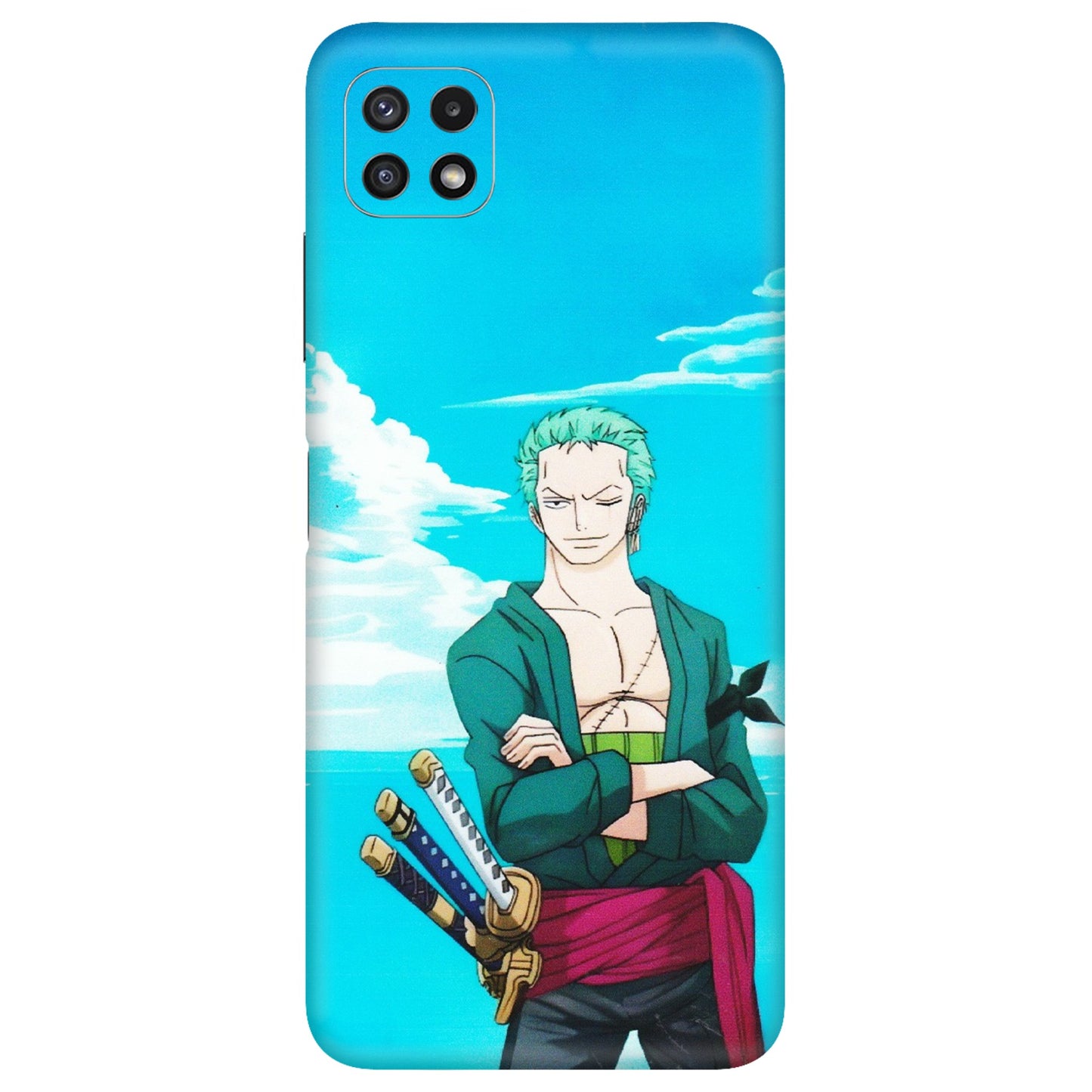 Samsung A/S Series Phone Skins (All Models) - Cool Swordman Zoro Anime - Matte Finish (M-143) Samsung Galaxy A22 (5G)