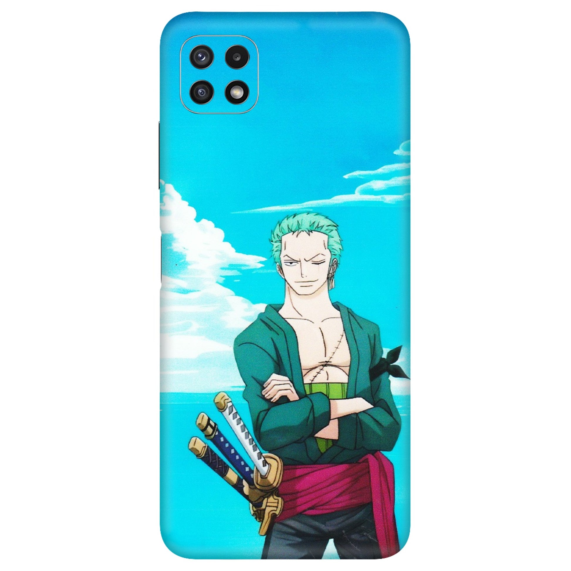 Samsung A/S Series Phone Skins (All Models) - Cool Swordman Zoro Anime - Matte Finish (M-143) Samsung Galaxy A22 (5G)