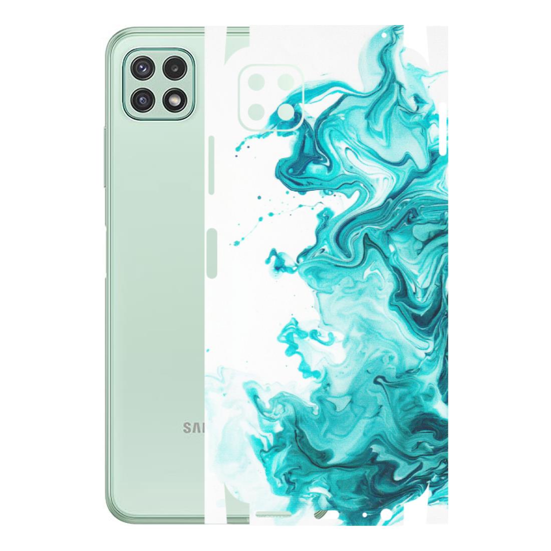 Samsung A/S Series Phone Skins (All Models) - Sky Blue Abstract Colour - Matte Finish (M-146) Samsung Galaxy A22 (5G)