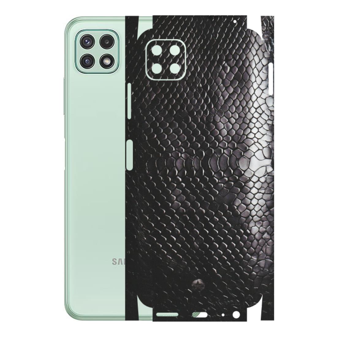 Samsung A/S Series Phone Skins (All Models) - Black Snack Leather - Matte Finish (M-147) Samsung Galaxy A22 (5G)