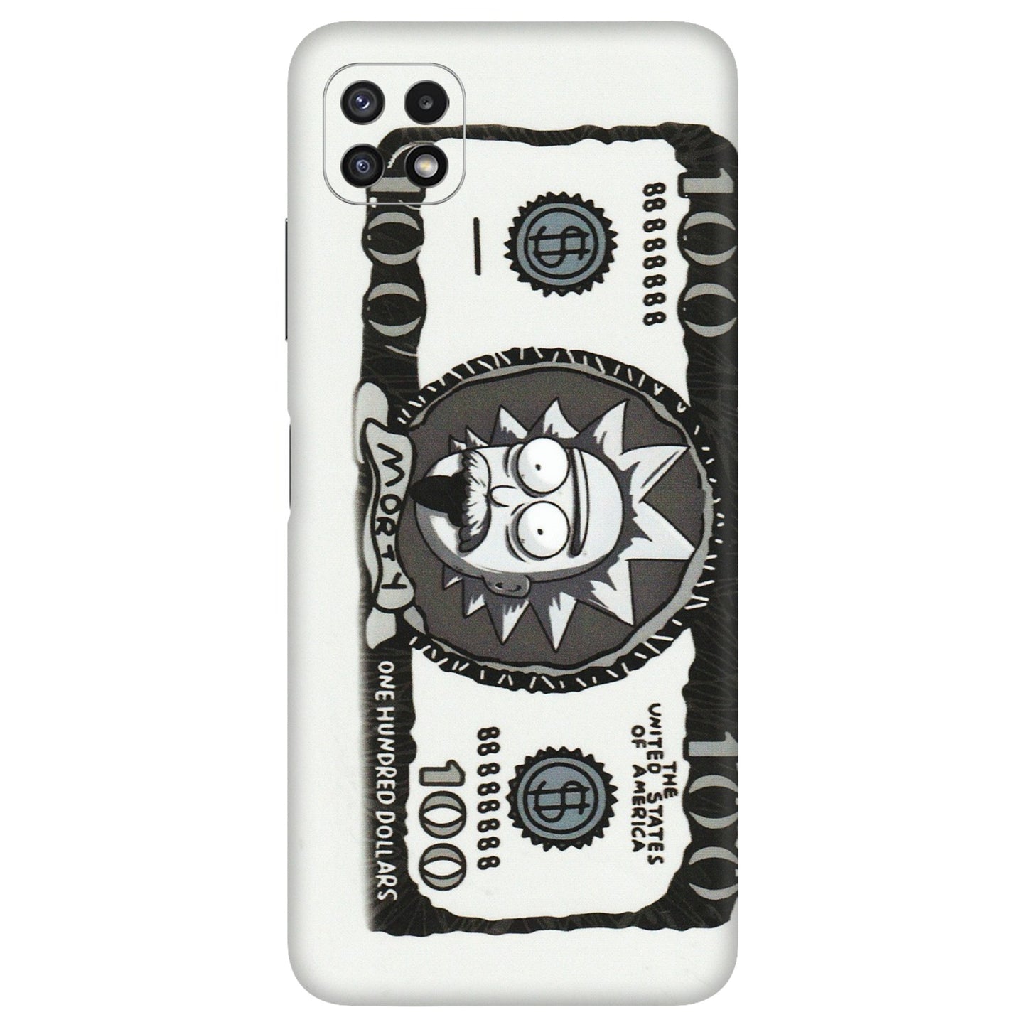 Samsung A/S Series Phone Skins (All Models) - Rick And Morty Hundred Dollar Anime - Matte Finish (M-161) Samsung Galaxy A22 (5G)