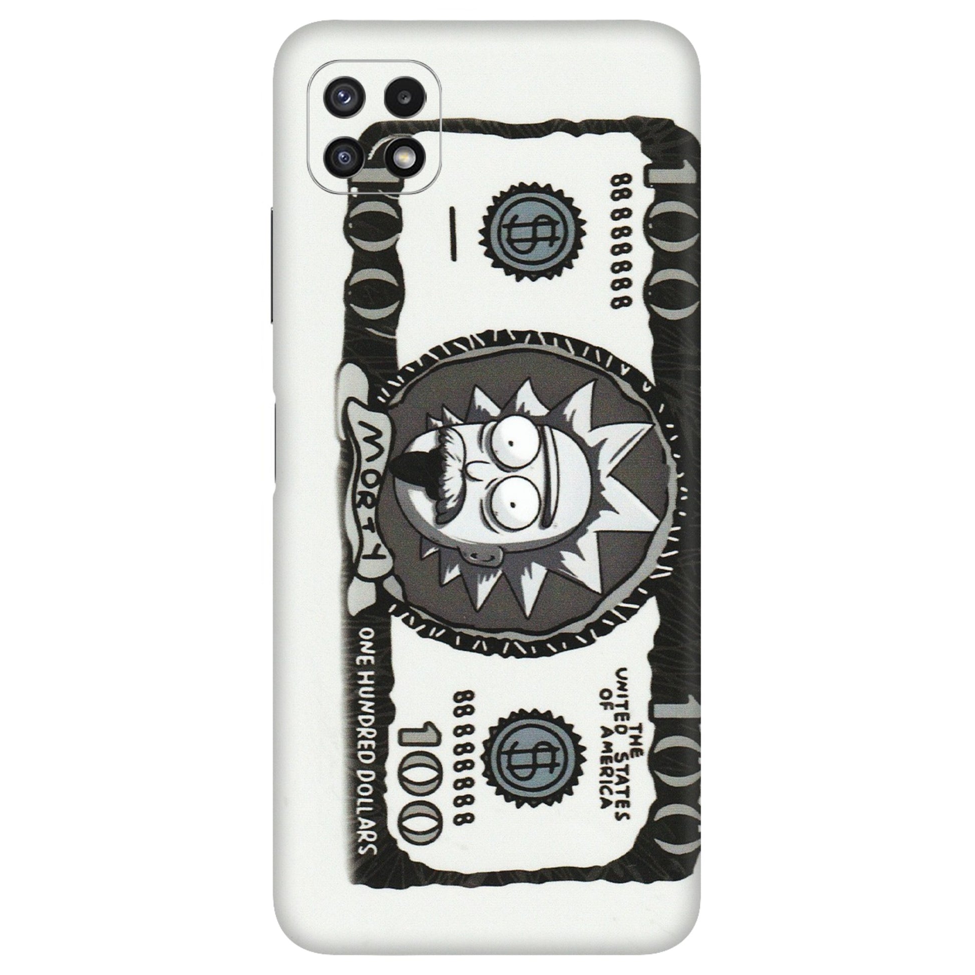 Samsung A/S Series Phone Skins (All Models) - Rick And Morty Hundred Dollar Anime - Matte Finish (M-161) Samsung Galaxy A22 (5G)