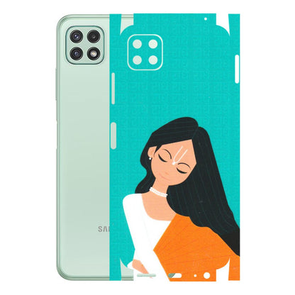 Samsung A/S Series Phone Skins (All Models) - Radhe Radhe With Hindu Symbol - Matte Finish (M-164) Samsung Galaxy A22 (5G)