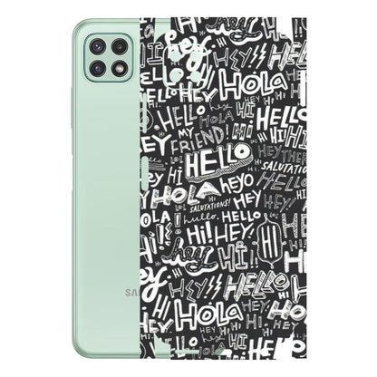 Samsung A/S Series Phone Skins (All Models) - Hi Hello Doodles - Matte Finish (M-25) Samsung Galaxy A22 (5G)