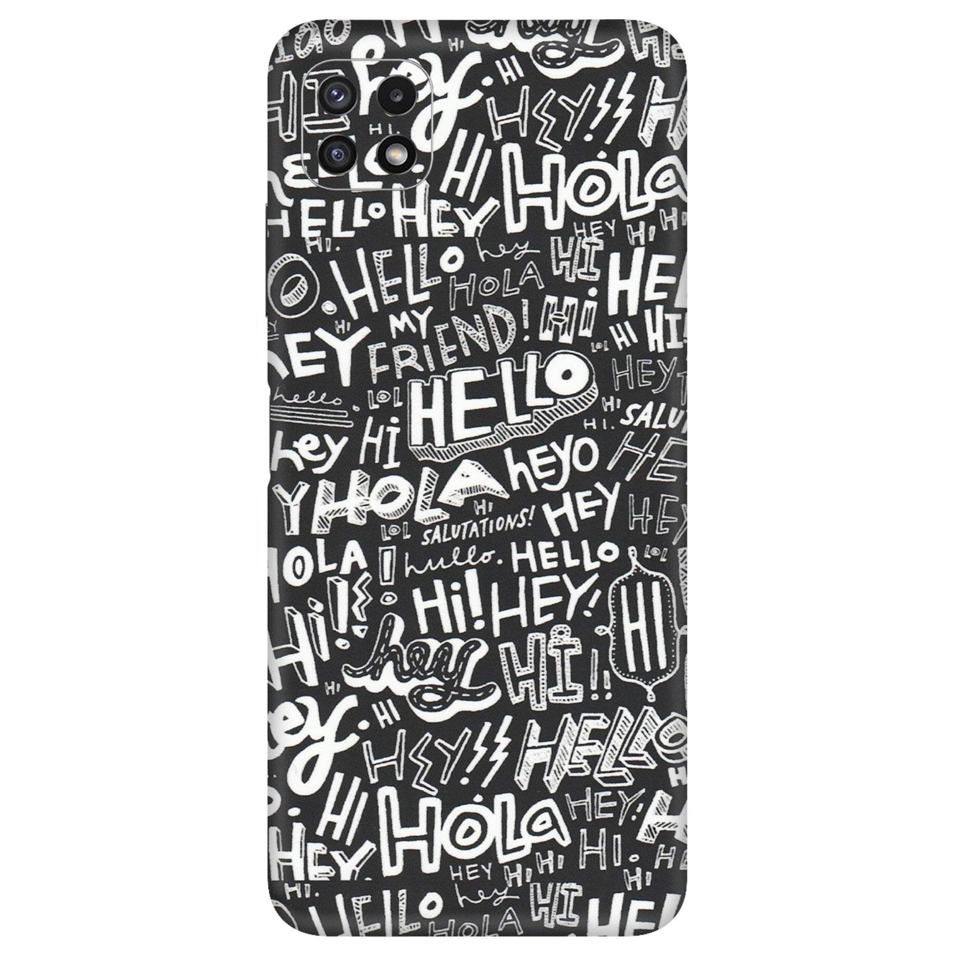 Samsung A/S Series Phone Skins (All Models) - Hi Hello Doodles - Matte Finish (M-25) Samsung Galaxy A22 (5G)