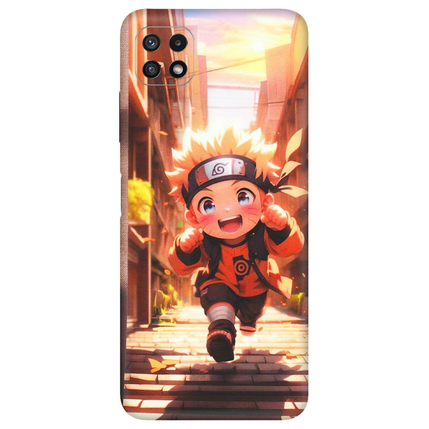 Samsung A/S Series Phone Skins (All Models) - Naruto Cute Toon Running - Matte Finish (M-04) Samsung Galaxy A22 (5G)