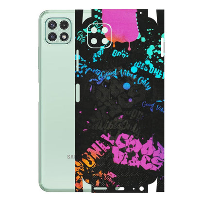 Samsung A/S Series Phone Skins (All Models) - Majestic Black Vibes - Matte Finish (M-62) Samsung Galaxy A22 (5G)