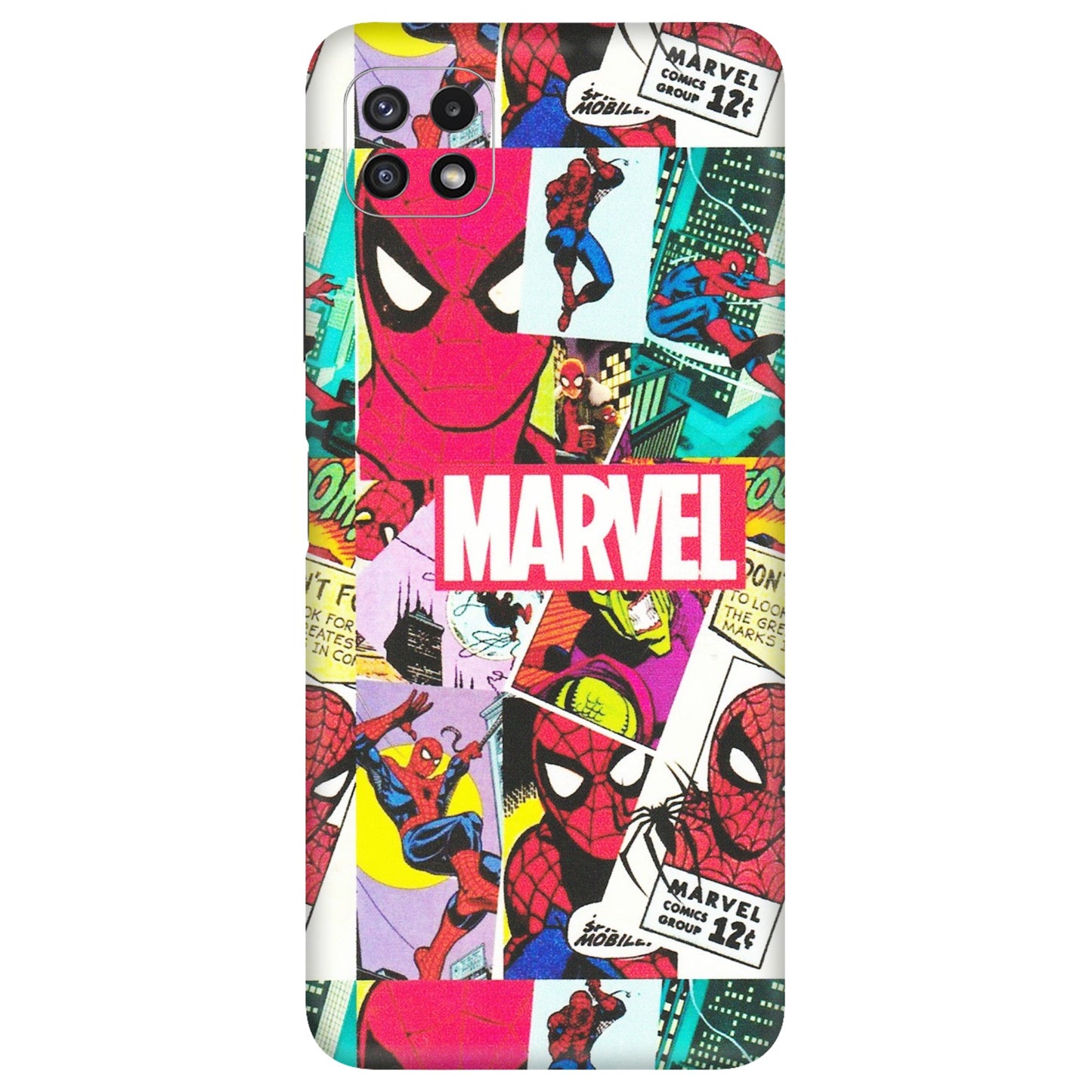 Samsung A/S Series Phone Skins (All Models) - Marvel Comic Spiderman Grafitti - Matte Finish (M-72) Samsung Galaxy A22 (5G)