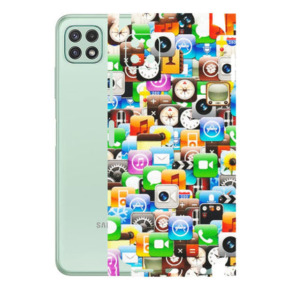Samsung A/S Series Phone Skins (All Models) - All Apple Icons - Matte Finish (M-93) Samsung Galaxy A22 (5G)