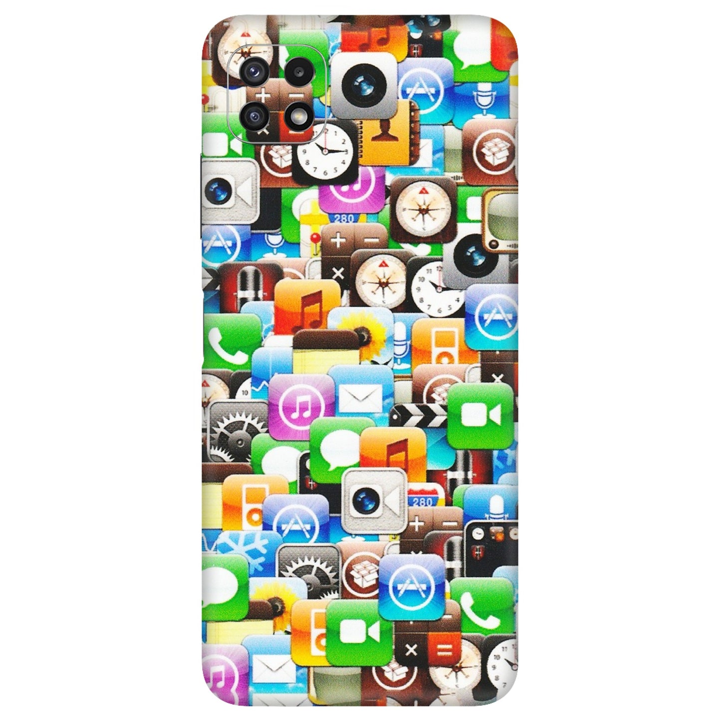 Samsung A/S Series Phone Skins (All Models) - All Apple Icons - Matte Finish (M-93) Samsung Galaxy A22 (5G)