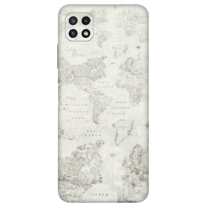 Samsung A/S Series Phone Skins (All Models) - World Travel Map - Transparent Finish (T-04) Samsung Galaxy A22 (5G)