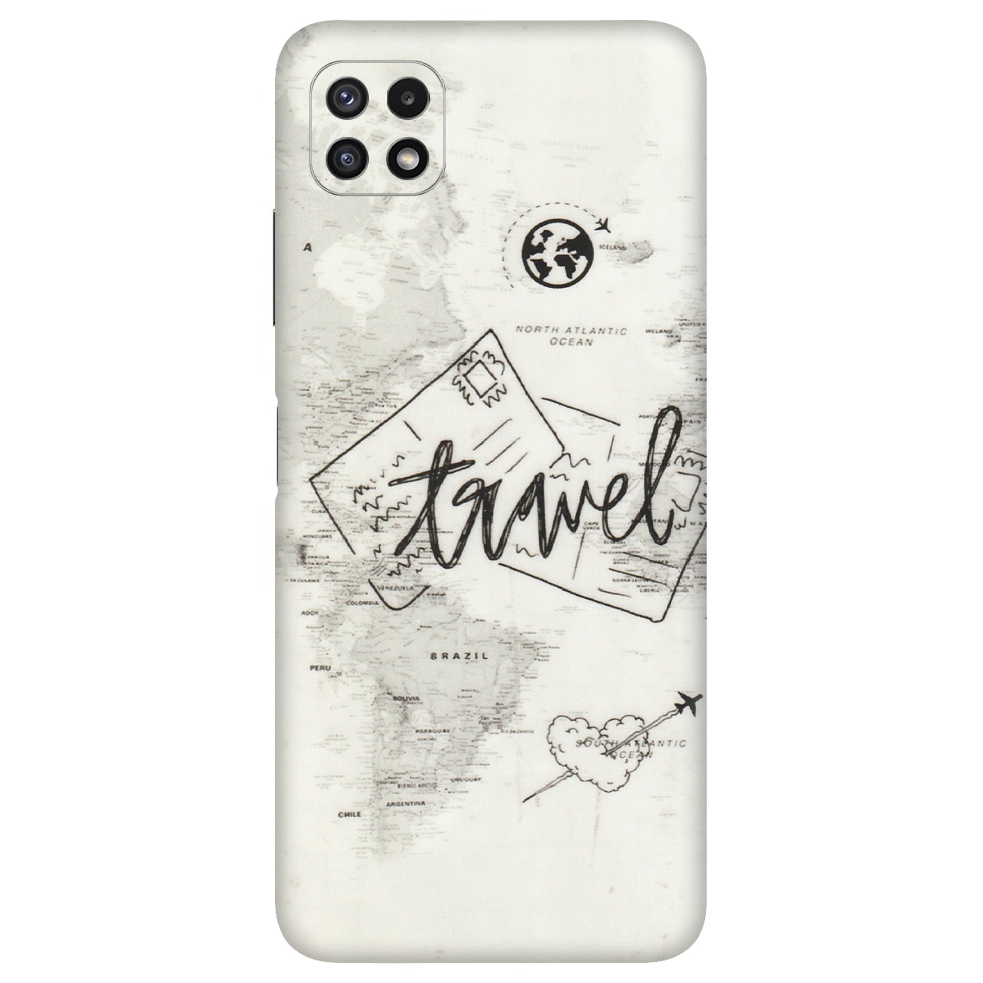 Samsung A/S Series Phone Skins (All Models) - Travel Ticket - Transparent Finish (T-06) Samsung Galaxy A22 (5G)